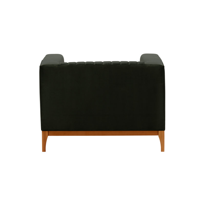 Bullis Velvet Armchair, Black, Aveo