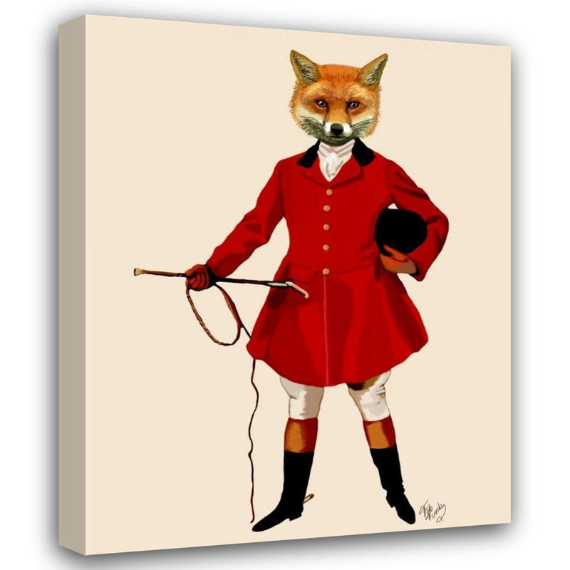 Art sur toile tendue Astoria Grand Fab Funky Gallery, titré: Fox Hunter 2, H 35 po x l 28 po