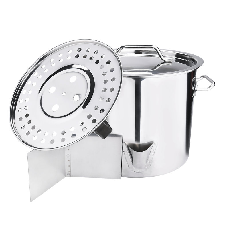 20 Quart Stainless Steel Steamer Pot with Basket Insert