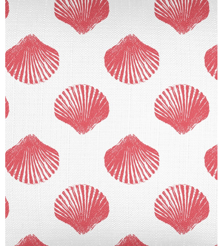 Printed Pillows Linen Euro Pillow Cover, Red, Square 22"