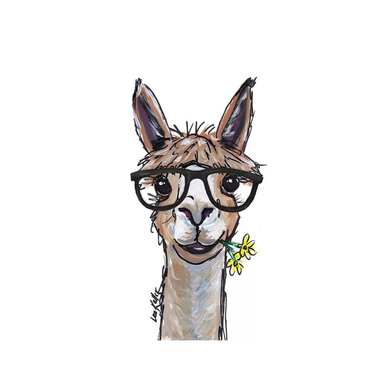 Alpaca - Jose - Wrapped Canvas Print, 66.04 cm H x 45.72 cm W x 3.175 cm D