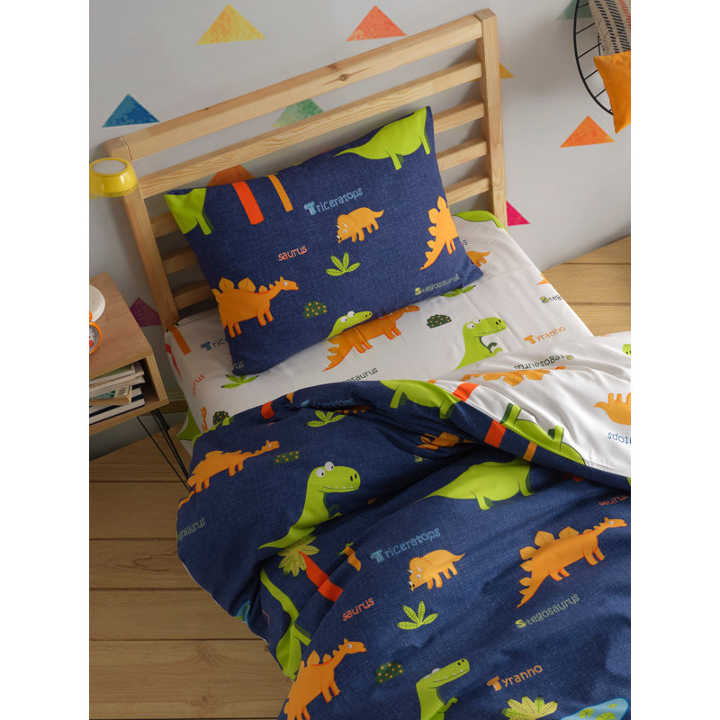 Elegant Dark Blue Single Quilt Cover Set, 53.1 x 78.7 inches | 65% Cotton / 35% Polyester, Machine Washable at 30°C | Includes 31.5 x 31.5 inches Pillowcase with Envelope Closure | Stylish & Comfortable Bedding Solution