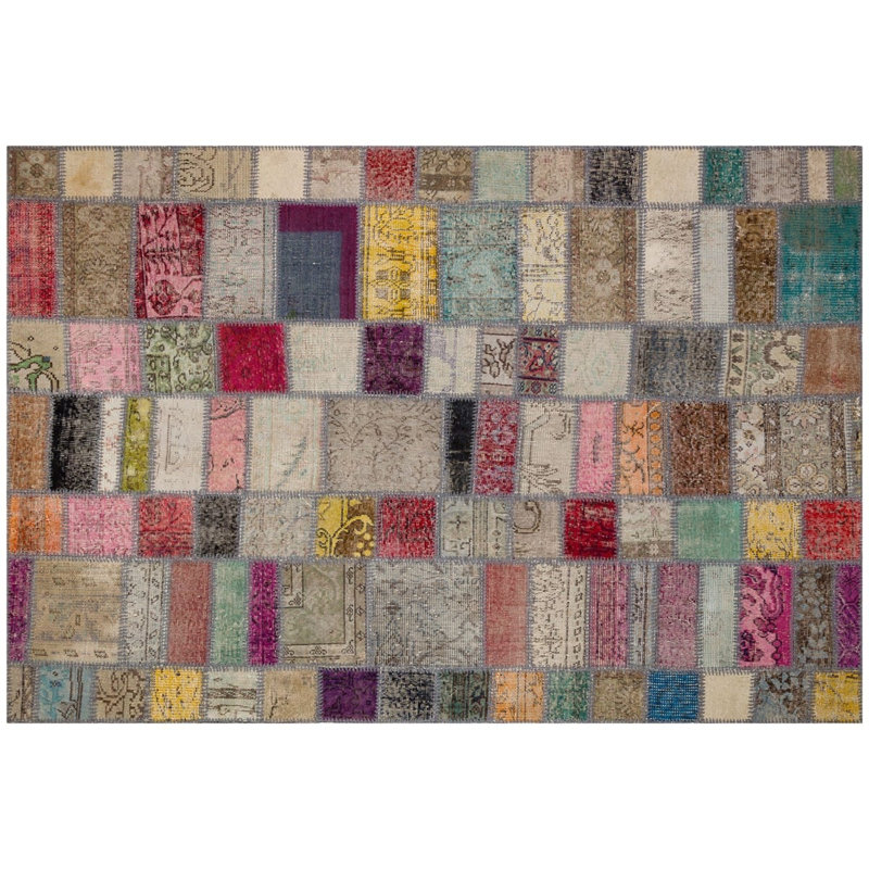 Tapis multicolore fabriqué à la main Modern