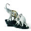 Celebration Elephants on Rock Figurine