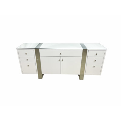 Nero 79" Wide 7 Drawer Credenza