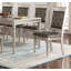 Ensemble de 2 chaises d'appoint luxueuses rembourrées argentées capitonnées Luxury