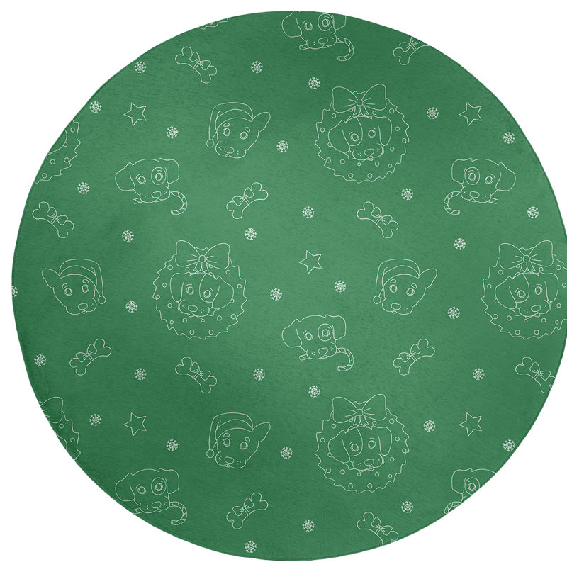 Chenille Indoor Rug, Round 5'