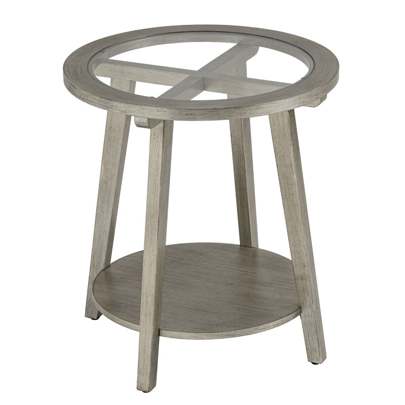 Glass Top End Table
