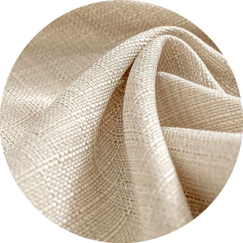 Rideaux à œillets en lin texturé, L 50 po x L 96 po, Beige