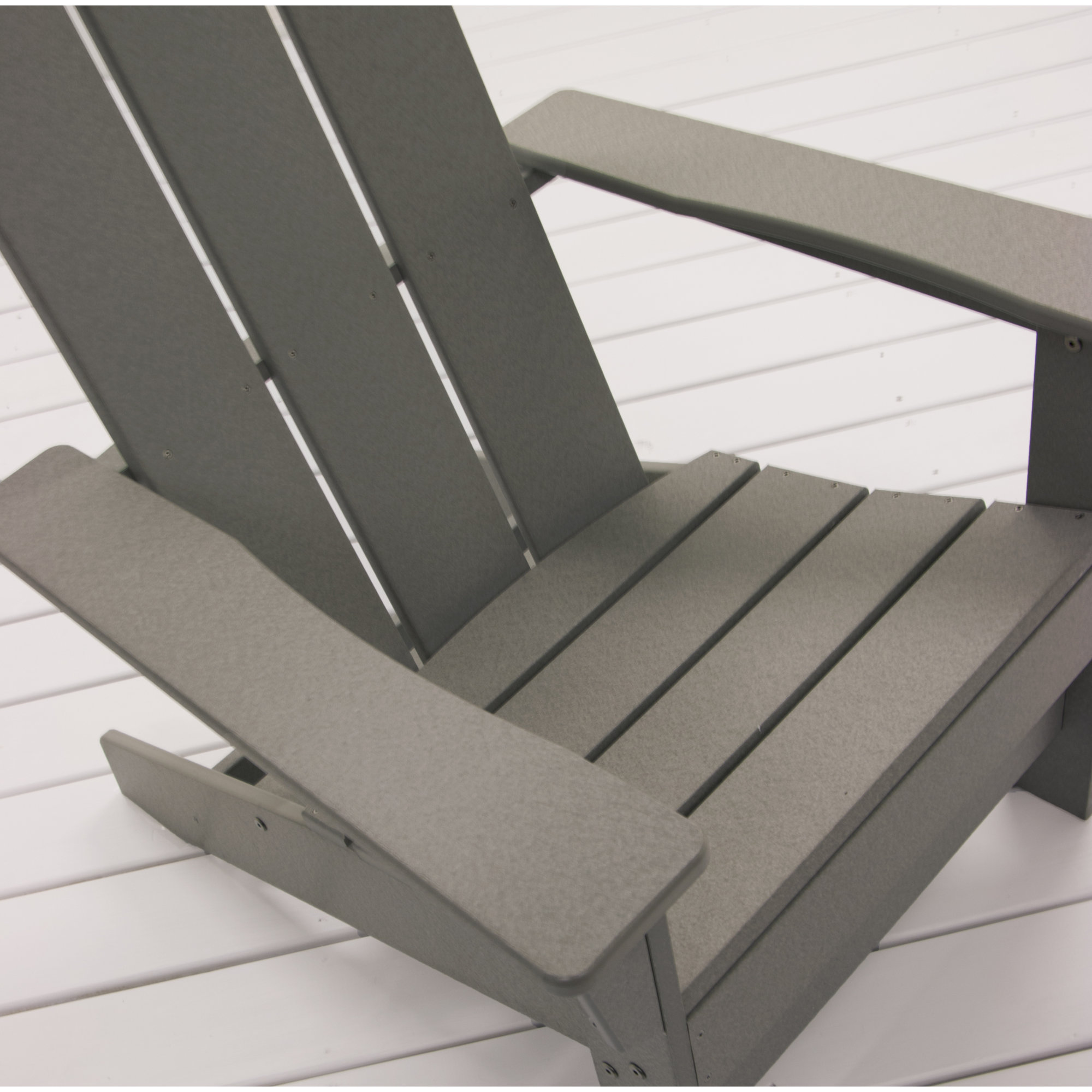 Ratcliff Outdoor Adirondack Set, LIght Gray