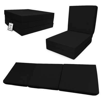 Fold-out Z Bed Single Size Chair-bed Folding Guest Sofa Handmade In Uk