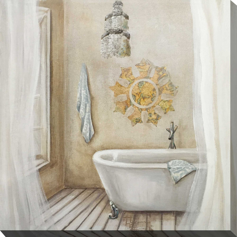 «Crystal Bath I», reproduction sur toile tendue, H 18" x l 18" x P 1"