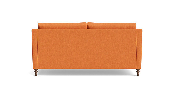 Vera Loveseat (70"), Walnut Finish (Turned), Performance Weave - Carrot