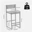 Tabouret de cuisine avec repose-pieds et tabouret de bar pour 2 personnes