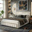 EU Double/King Velvet Ottoman Bed with Fluted Gold-Trim Headboard, Luxury Gas-Lift Storage Bed, Beige/Black, 140/160x200cm-2049530070-2049530056
