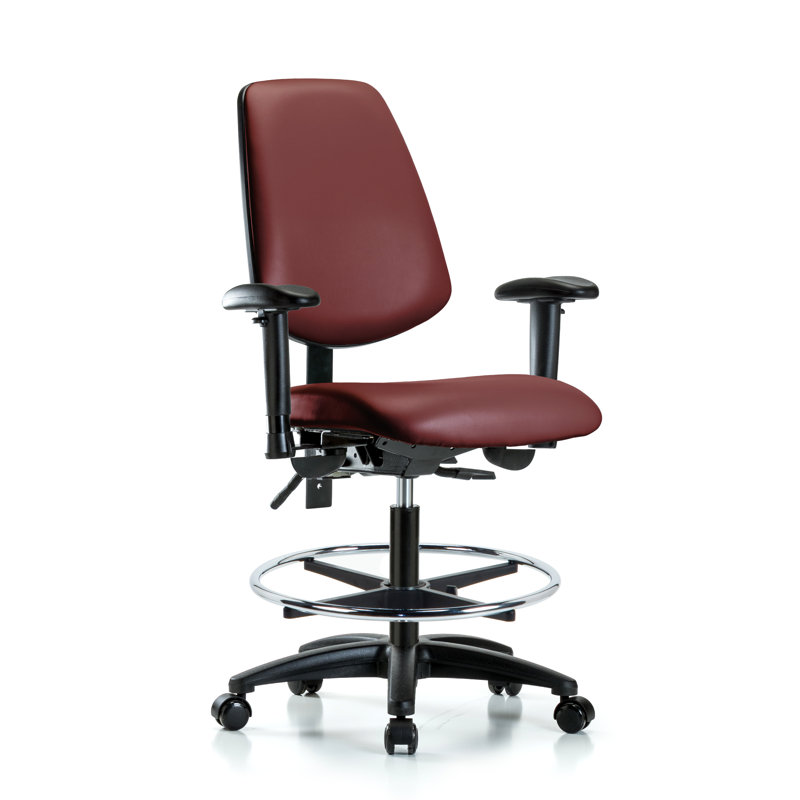 Larance Vinyl Task Chair, Chocolate Brown, Yes