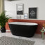Baignoire de trempage autoportante L 59 po x l 29 po avec drain chromé double-64490093