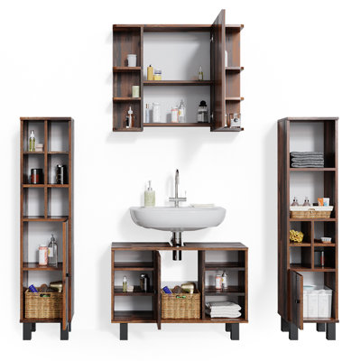 4-tlg. Badmöbel-Set Bodan