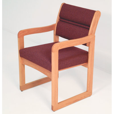 Chaise de salle d'attente en vinyle l 21,5 po avec structure en bois Velma