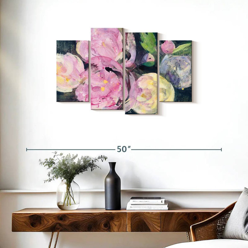 Harnek Evening Peonies I, 22" H x 36" W