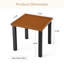 Table d'appoint carrée d'extérieur