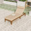 Chaise longue de patio inclinable avec dossier réglable à 4 niveaux, coussin épais et coussin d'appui-tête-130183217