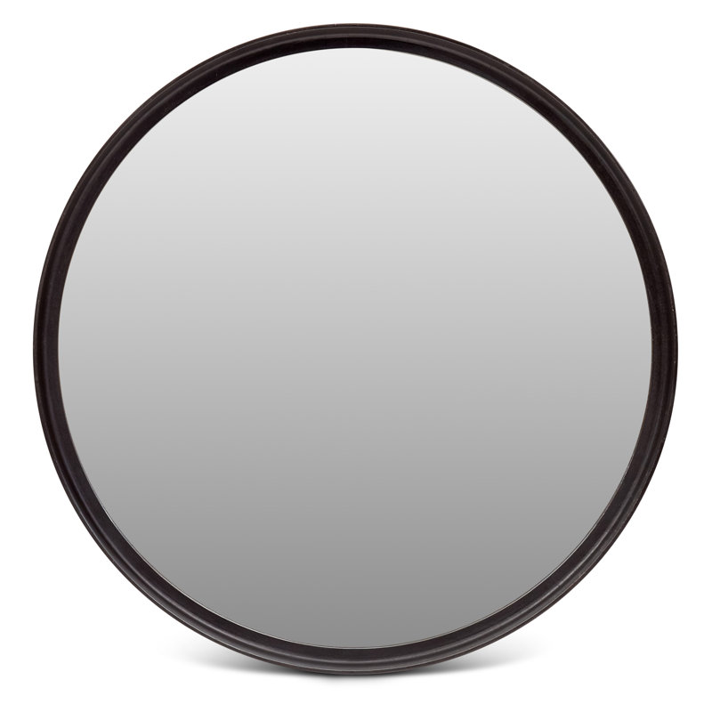 Miroir Samar, H 39 po x l 39 po, Bronze brut