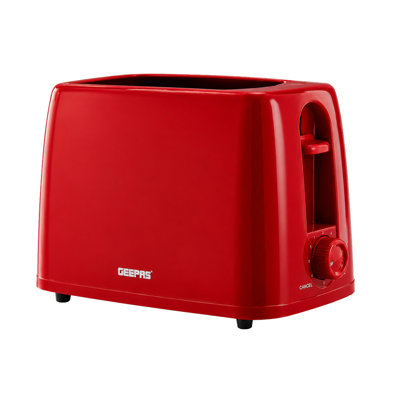 GEEPAS 2 Slice Toaster | 6 Browning Levels with Cancel Function | For Thin Small Bread Slice, Removable Crumb Tray Cool Touch Housing High Lift | Space-Saving Design | 1 Yr Warranty 650W