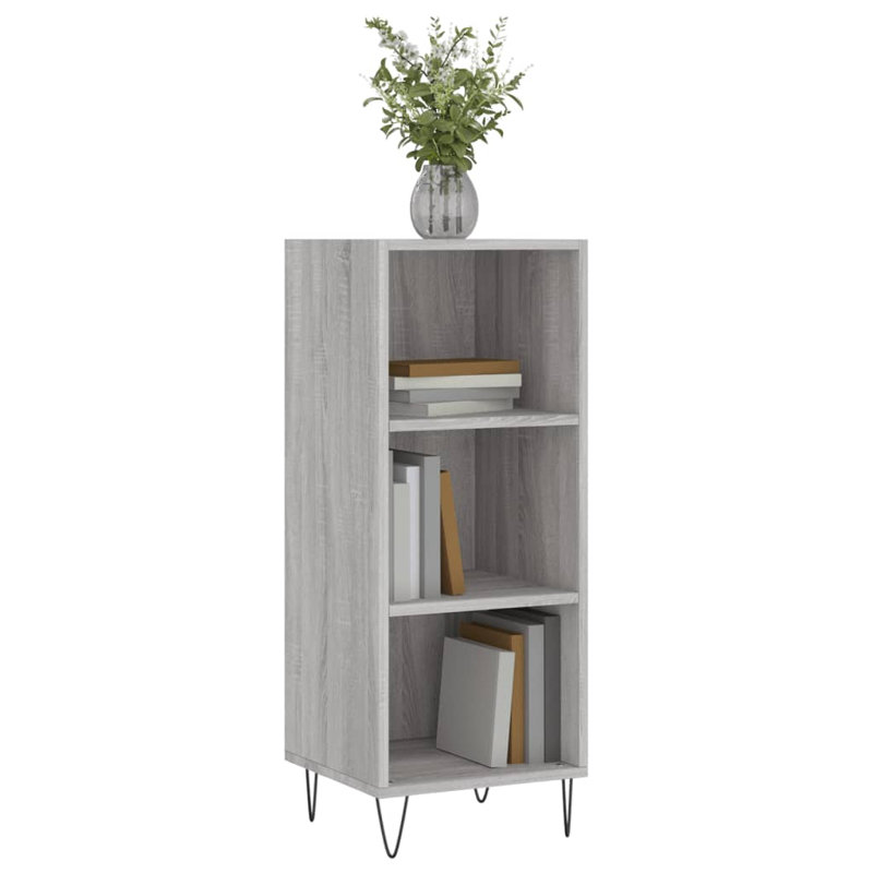 Bramfield 90cm H x 34.5cm W Standard Bookcase, Grey