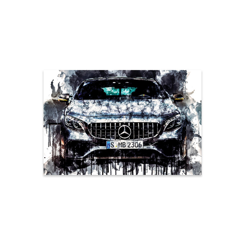 2017 Mercedes AMG S 63 4Matic Coupe Yellow Night véhicule CXCVI sur plastique / acrylique par Sissy Angelastro, peinture
