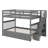 Full-Over-Full Bunk Bed With Stairway, Drawer, Storage, And Bed Guard Rail For Bedroom-570551396