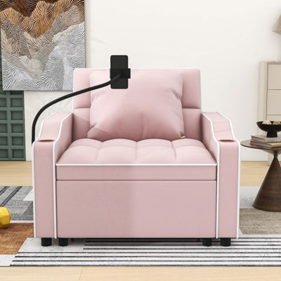 Fauteuil-lit rembourré convertible avec poches Modern Modern