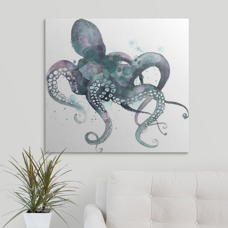 « i », reproduction d’art dépilée Tentacles, H 24 po x l 24 po x P 1,25 po, Toile