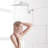 12" Rainfall Shower Head With Strong Arm, Stable And 12 Inch Stainless Steel Rain Adjustable Extension Arm