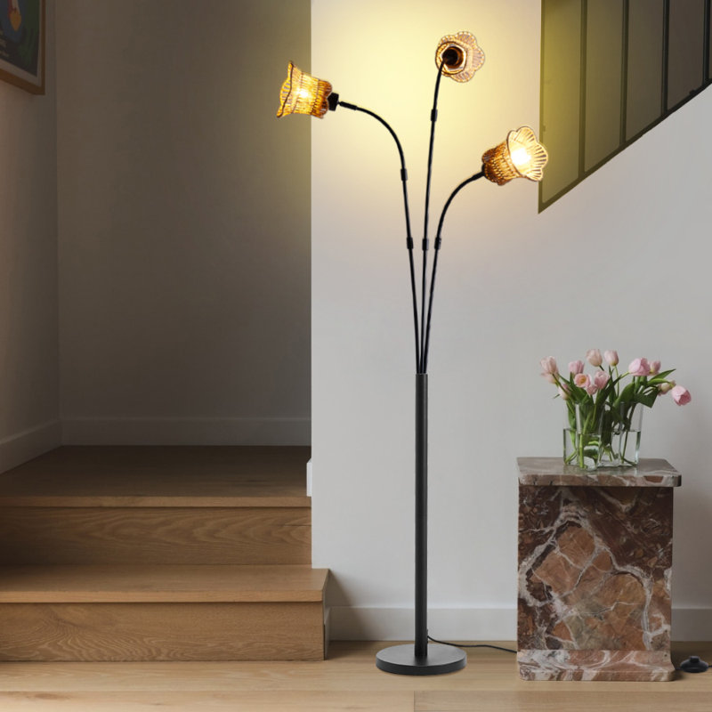 174cm Polished Torchiere Floor Lamp
