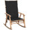 Fauteuil d'extérieur à bascule en bambou avec coussins Mckie