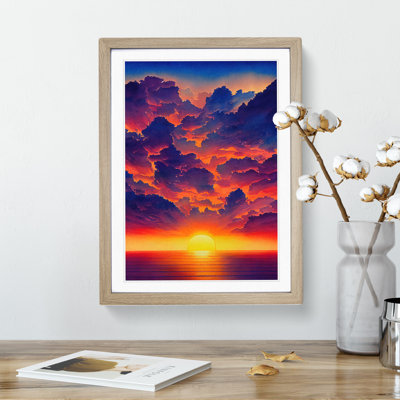Delightful Ocean Sunset - Single Picture Frame Print