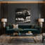 Art mural sur toile noir