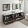 Karson 96'' Double Bathroom Vanity with Engineered Marble Top with Mirror