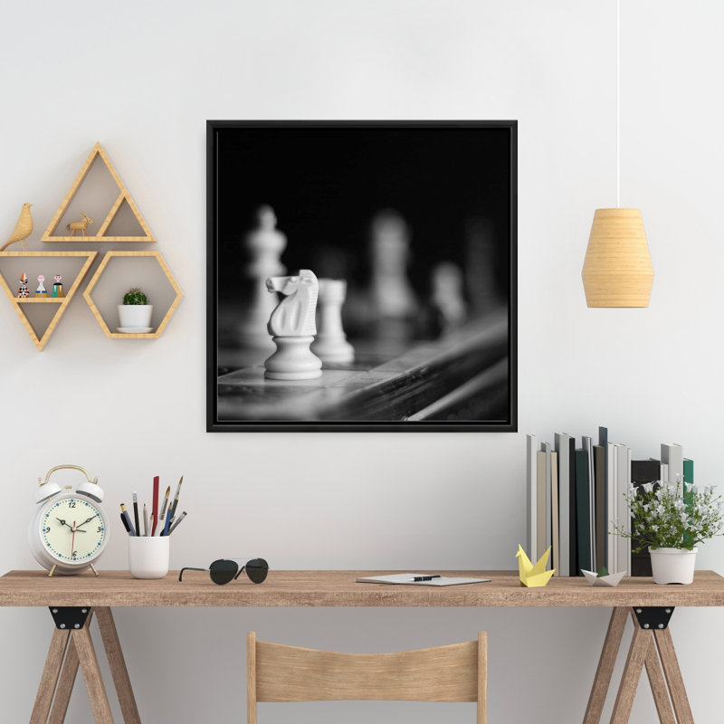 Reproduction d'échecs monochromes sur toile, H 24 po x l 24 po
