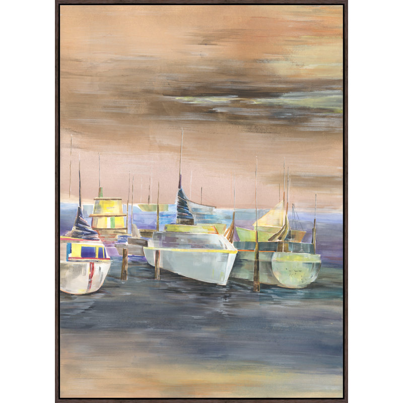 A Day On The Boat Print by Helen Parker, Glass Coat, 42.5" H x 31.5" W