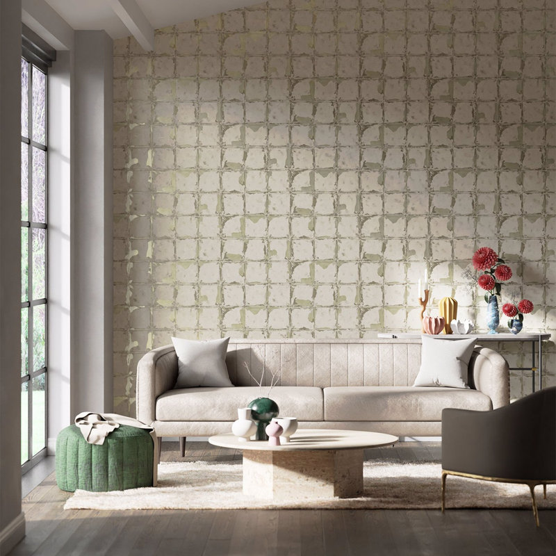 Akoa 10.05m x 52cm Wallpaper Roll, Platinum