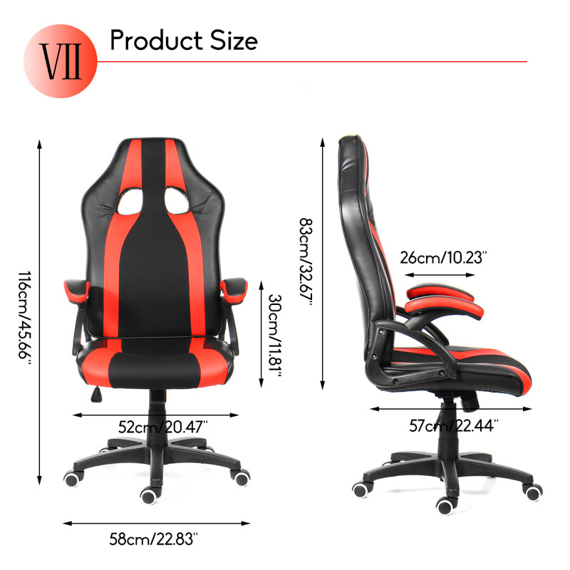 Fauteuil de jeu pc & racing, Rouge