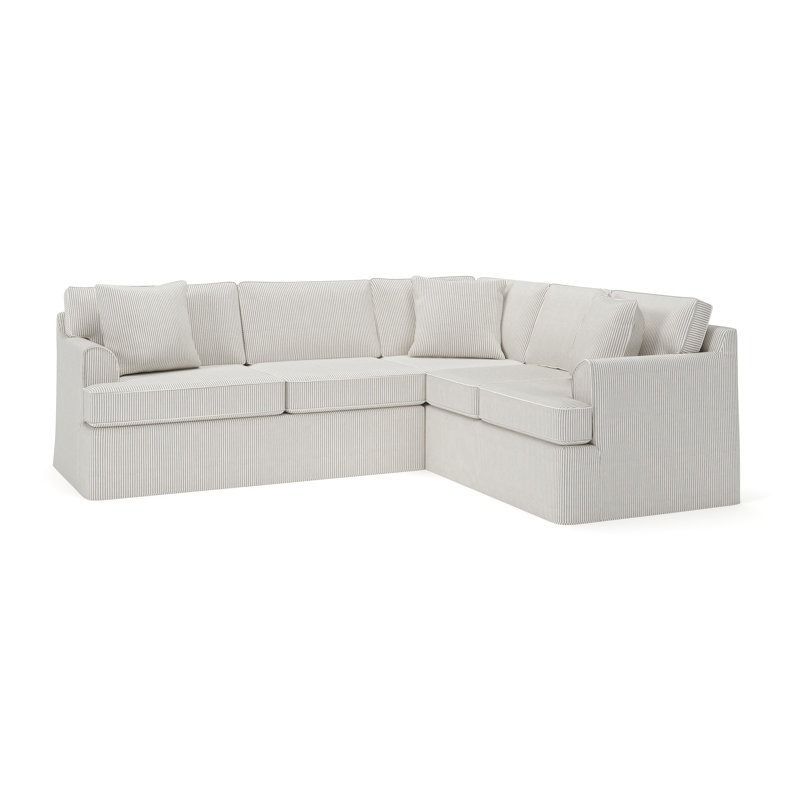 Canapé modulaire 2 pièces Conradina, Orienté à droite, Cruise rayé gris