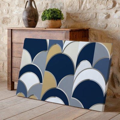 Canvas Create A Visually Striking Abstract Pattern Featuring A Harmonious Blend Wall Art Of Geometric Shapes Including Overlapping Canvas Wall Art