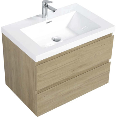 Meuble-lavabo simple 29,55 po avec plateau en résine mâle