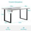 Anizoba Modern 150 x 90cm Dining Table with Thickened Top and Legs-1139152825