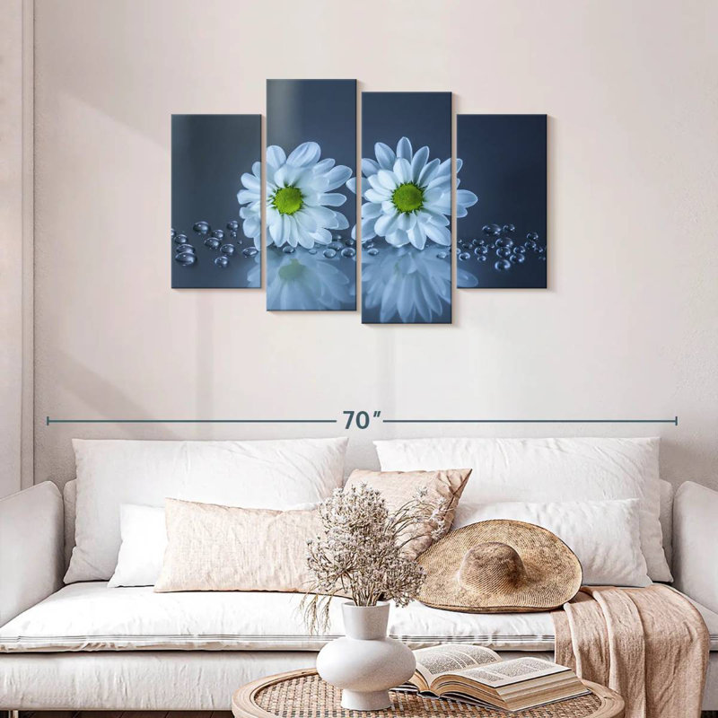 Harnek White Daisies, 27" H x 43" W