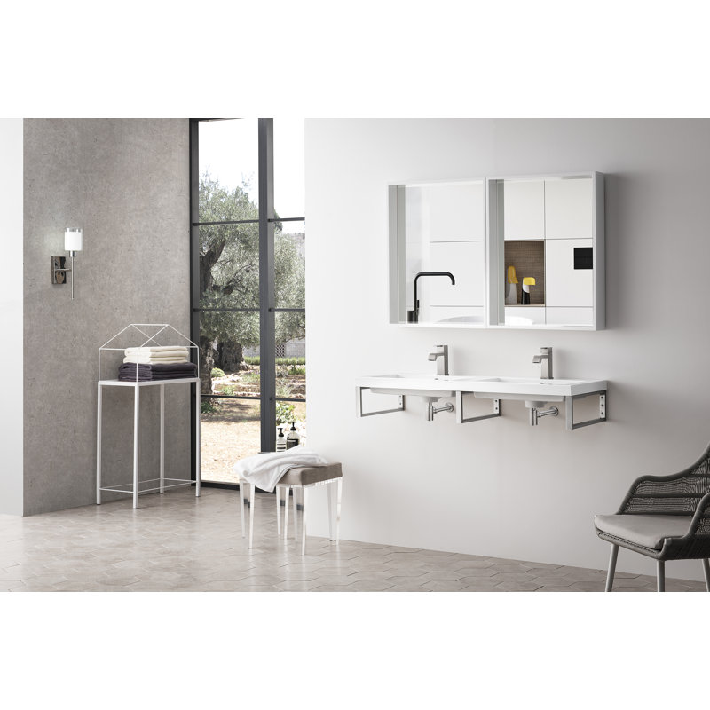 Boston 48'' W Double Vanity, Brushed Nickel