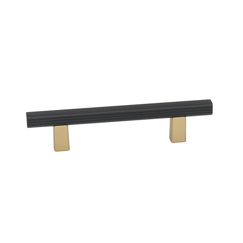 Quadrato 3" Bar/Handle Pull, 3", Champagne/Matte Black